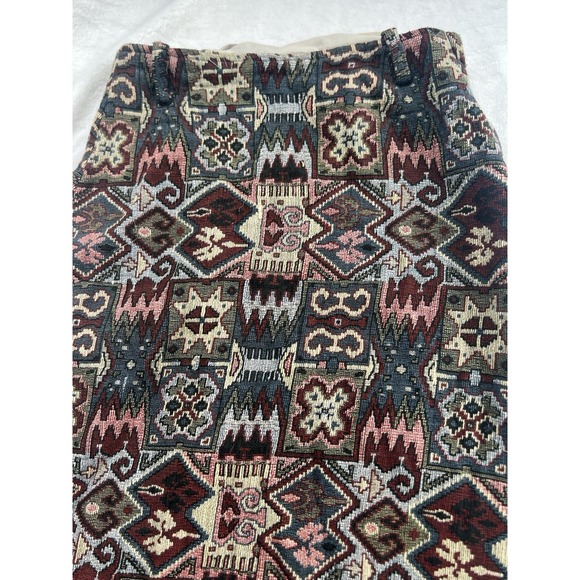Vintage SUMMIT OF BOSTON Tapestry Retro Midi Geometric Skirt Small - Picture 3 of 16